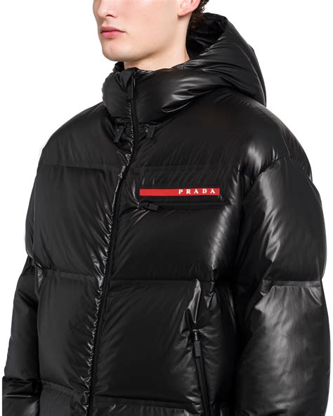 prada mens black gilet|prada coat men's puffer.